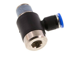 6mm x R1/4'' 90deg Winkel L-Form Steckfitting mit Außengewinde Messing/PA 66 NBR Innensechskant drehbar [2 Stück]