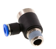 6mm x R1/4'' 90deg Winkel L-Form Steckfitting mit Außengewinde Messing/PA 66 NBR Innensechskant drehbar [2 Stück]
