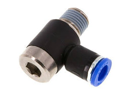8mm x R1/4'' 90deg Winkel L-Form Steckfitting mit Außengewinde Messing/PA 66 NBR Innensechskant drehbar [2 Stück]
