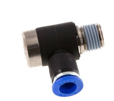 8mm x R1/4'' 90deg Winkel L-Form Steckfitting mit Außengewinde Messing/PA 66 NBR Innensechskant drehbar [2 Stück]