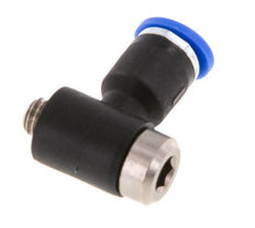 3mm x M 5 90deg Elbow L-shape Push-in Fitting with Male Threads Brass/PA 66 NBR Inner Hexagon Rotatable [2 Pieces]