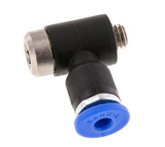 3mm x M 5 90Grad Winkel L-Form Steckverschraubung mit Außengewinde Messing/PA 66 NBR Innensechskant drehbar [2 Stück]