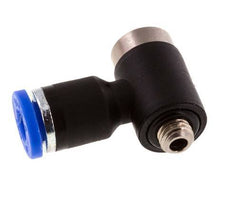 4mm x M 5 90deg Elbow L-shape Push-in Fitting with Male Threads Brass/PA 66 NBR Inner Hexagon Rotatable [2 Pieces]