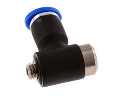 4mm x M 5 90Grad Winkel L-Form Steckverschraubung mit Außengewinde Messing/PA 66 NBR Innensechskant drehbar [2 Stück]