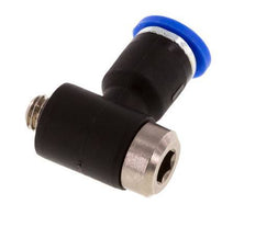 4mm x M 5 90deg Elbow L-shape Push-in Fitting with Male Threads Brass/PA 66 NBR Inner Hexagon Rotatable [2 Pieces]