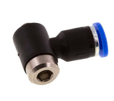 4mm x M 5 90deg Elbow L-shape Push-in Fitting with Male Threads Brass/PA 66 NBR Inner Hexagon Rotatable [2 Pieces]