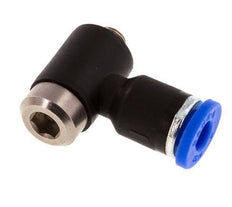 4mm x M 5 90Grad Winkel L-Form Steckverschraubung mit Außengewinde Messing/PA 66 NBR Innensechskant drehbar [2 Stück]