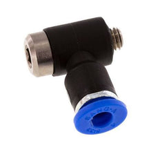 4mm x M 5 90Grad Winkel L-Form Steckverschraubung mit Außengewinde Messing/PA 66 NBR Innensechskant drehbar [2 Stück]