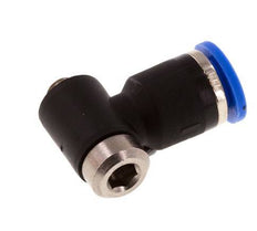 6mm x M 5 90deg Elbow L-shape Push-in Fitting with Male Threads Brass/PA 66 NBR Inner Hexagon Rotatable [2 Pieces]