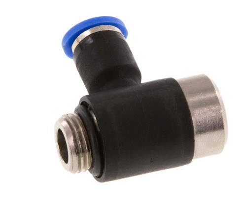 4mm x G1/8'' 90deg Winkel L-Form Steckfitting mit Außengewinde Messing/PA 66 NBR Innensechskant drehbar [2 Stück]