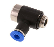 4mm x G1/8'' 90deg Winkel L-Form Steckfitting mit Außengewinde Messing/PA 66 NBR Innensechskant drehbar [2 Stück]