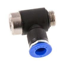 6mm x G1/8'' 90deg Winkel L-Form Einsteckverschraubung mit Außengewinde Messing/PA 66 NBR Innensechskant drehbar [2 Stück]
