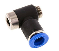 8mm x G1/8'' 90deg Winkel L-Form Steckfitting mit Außengewinde Messing/PA 66 NBR Innensechskant drehbar [2 Stück]