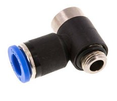 8mm x G1/8'' 90deg Winkel L-Form Steckfitting mit Außengewinde Messing/PA 66 NBR Innensechskant drehbar [2 Stück]