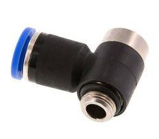 8mm x G1/8'' 90deg Winkel L-Form Steckfitting mit Außengewinde Messing/PA 66 NBR Innensechskant drehbar [2 Stück]