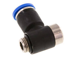 8mm x G1/8'' 90deg Winkel L-Form Steckfitting mit Außengewinde Messing/PA 66 NBR Innensechskant drehbar [2 Stück]