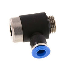 6mm x G1/4'' 90deg Winkel L-Form Einsteckverschraubung mit Außengewinde Messing/PA 66 NBR Innensechskant drehbar [2 Stück]