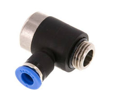 6mm x G1/4'' 90deg Winkel L-Form Einsteckverschraubung mit Außengewinde Messing/PA 66 NBR Innensechskant drehbar [2 Stück]