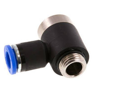 8mm x G1/4'' 90deg Winkel L-Form Einsteckverschraubung mit Außengewinde Messing/PA 66 NBR Innensechskant drehbar [2 Stück]