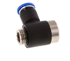 8mm x G1/4'' 90deg Winkel L-Form Einsteckverschraubung mit Außengewinde Messing/PA 66 NBR Innensechskant drehbar [2 Stück]