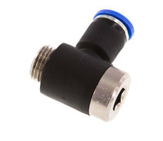 8mm x G1/4'' 90deg Winkel L-Form Einsteckverschraubung mit Außengewinde Messing/PA 66 NBR Innensechskant drehbar [2 Stück]