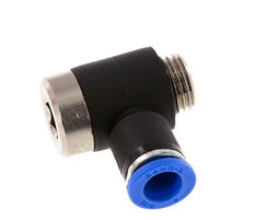 8mm x G1/4'' 90deg Winkel L-Form Einsteckverschraubung mit Außengewinde Messing/PA 66 NBR Innensechskant drehbar [2 Stück]