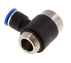 10mm x G1/2'' 90deg Elbow L-shape Push-in Fitting with Male Threads Brass/PA 66 NBR Inner Hexagon Rotatable