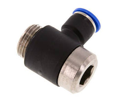 10mm x G1/2'' 90deg Elbow L-shape Push-in Fitting with Male Threads Brass/PA 66 NBR Inner Hexagon Rotatable