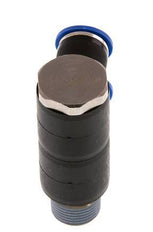10mm x R3/8'' 2-Wege-Verteiler-Steckverschraubung mit Außengewinde Messing/PA 66 NBR drehbar