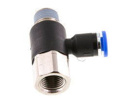 4mm x R1/8'' Winkel-Steckverschraubung mit Außen-Innengewinde Messing/PA 66 NBR drehbar [2 Stück]