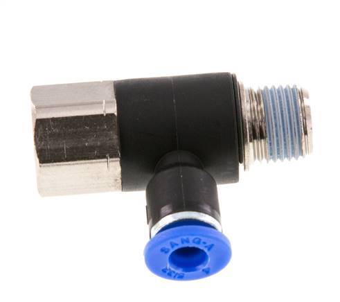 4mm x R1/8'' Winkel-Steckverschraubung mit Außen-Innengewinde Messing/PA 66 NBR drehbar [2 Stück]