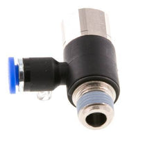 4mm x R1/8'' Winkel-Steckverschraubung mit Außen-Innengewinde Messing/PA 66 NBR drehbar [2 Stück]