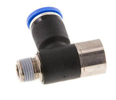 8mm x R1/8'' Winkel-Steckverschraubung mit Außen-Innengewinde Messing/PA 66 NBR drehbar [2 Stück]