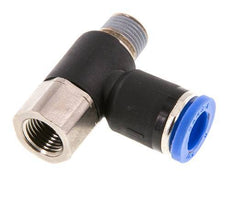8mm x R1/8'' Winkel-Steckverschraubung mit Außen-Innengewinde Messing/PA 66 NBR drehbar [2 Stück]