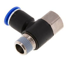 12mm x R3/8'' Winkel-Steckverschraubung mit Außen-Innengewinde Messing/PA 66 NBR drehbar