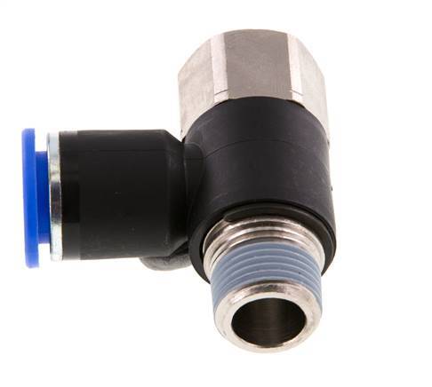 12mm x R3/8'' Winkel-Steckverschraubung mit Außen-Innengewinde Messing/PA 66 NBR drehbar