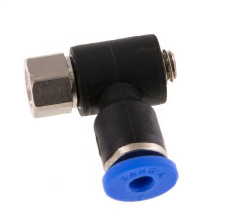 3mm x M 5 Winkel-Steckverschraubung mit Außen-Innengewinde Messing/PA 66 NBR [2 Stück]