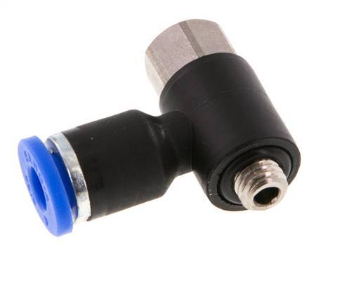 4mm x M 5 Winkel-Steckverschraubung mit Außen-Innengewinde Messing/PA 66 NBR [2 Stück]