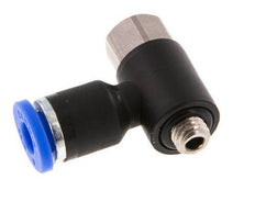 4mm x M 5 Elbow Push-in Fitting with Male-Female Threads Brass/PA 66 NBR [2 Pieces]