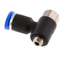 4mm x M 5 Elbow Push-in Fitting with Male-Female Threads Brass/PA 66 NBR [2 Pieces]