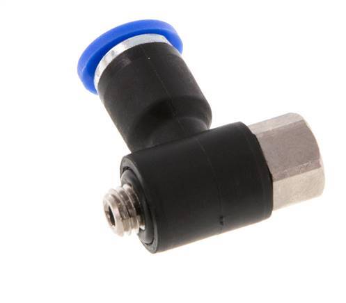 4mm x M 5 Winkel-Steckverschraubung mit Außen-Innengewinde Messing/PA 66 NBR [2 Stück]