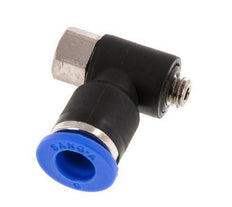 6mm x M 5 Winkel-Steckverschraubung mit Außen-Innengewinde Messing/PA 66 NBR [2 Stück]
