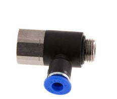 4mm x G1/8'' Winkel-Steckverschraubung mit Außen-Innengewinde Messing/PA 66 NBR [2 Stück]