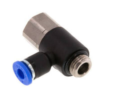 4mm x G1/8'' Winkel-Steckverschraubung mit Außen-Innengewinde Messing/PA 66 NBR [2 Stück]
