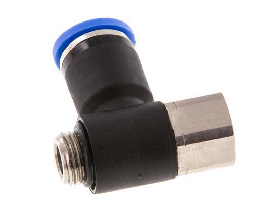 8mm x G1/8'' Winkel-Steckverschraubung mit Außen-Innengewinde Messing/PA 66 NBR [2 Stück]