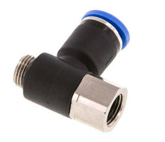 8mm x G1/8'' Winkel-Steckverschraubung mit Außen-Innengewinde Messing/PA 66 NBR [2 Stück]