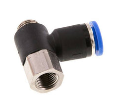 8mm x G1/8'' Winkel-Steckverschraubung mit Außen-Innengewinde Messing/PA 66 NBR [2 Stück]
