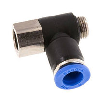 8mm x G1/8'' Winkel-Steckverschraubung mit Außen-Innengewinde Messing/PA 66 NBR [2 Stück]