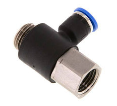 6mm x G1/4'' Winkel-Steckverschraubung mit Außen-Innengewinde Messing/PA 66 NBR [2 Stück]