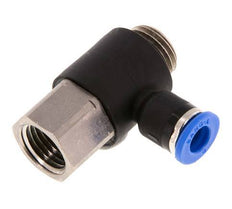 6mm x G1/4'' Winkel-Steckverschraubung mit Außen-Innengewinde Messing/PA 66 NBR [2 Stück]